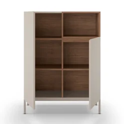 QUENOR Buffet 2 portes en bois et métal H120cm