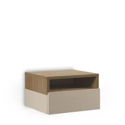 QUENOR Table de chevet murale 1 tiroir en bois