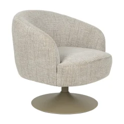 RENATE Fauteuil pivotant en tissu et métal