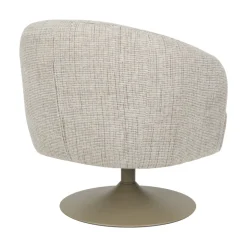 RENATE Fauteuil pivotant en tissu et métal