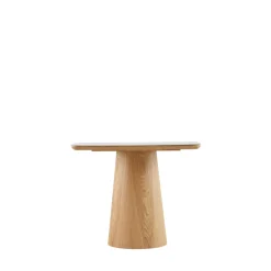RENO Table à manger 8 personnes effet marbre et bois