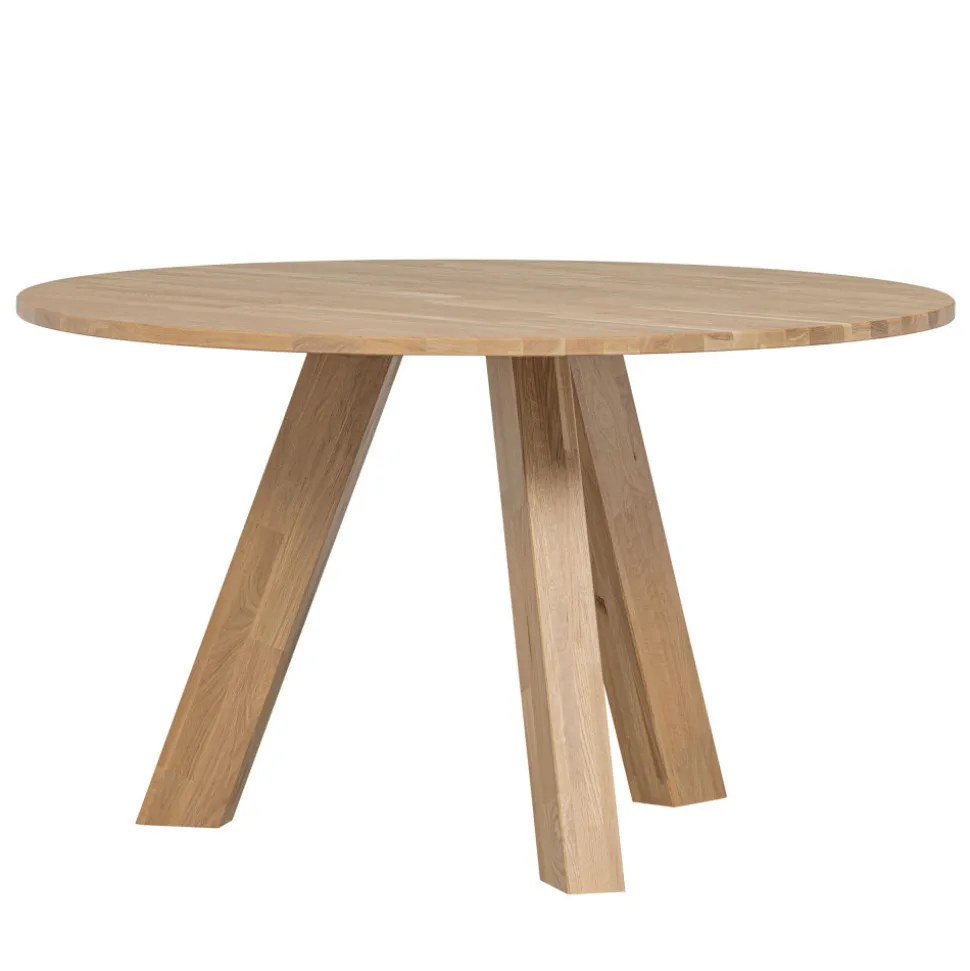RHONDA Table à manger 4 personnes ronde en bois