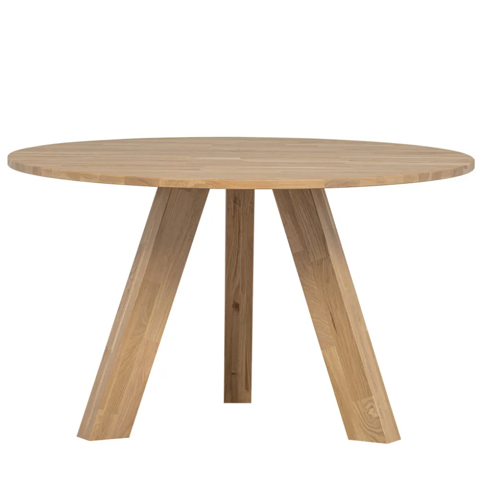 RHONDA Table à manger 4 personnes ronde en bois