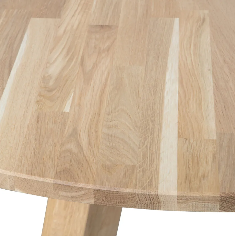 RHONDA Table à manger 4 personnes ronde en bois
