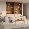 RIKA Table d'appoint en verre pieds chrome