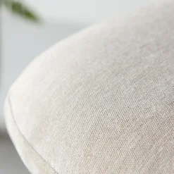 RILE Repose-pieds en tissu et bois