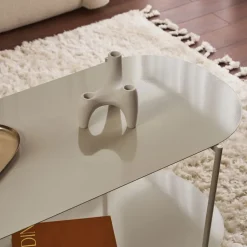 RILO Table basse ovale en métal 100x51cm