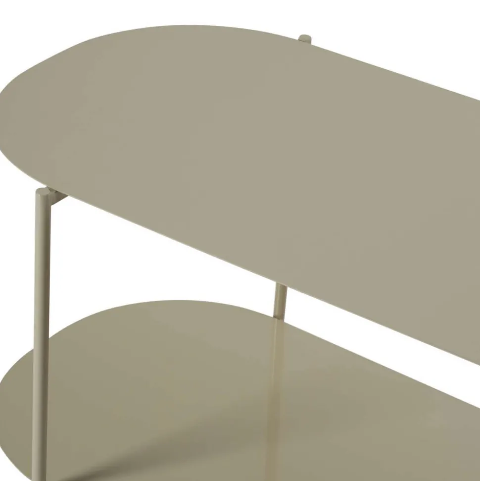 RILO Table basse ovale en métal 100x51cm