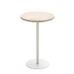 RITO Table d'appoint en métal et travertin ø35cm