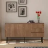 ROA Buffet 2 portes en bois et métal L140cm