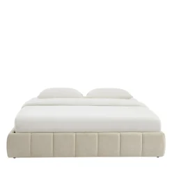 ROMEO Lit coffre en tissu chenille 180x200cm