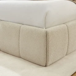 ROMEO Lit coffre en tissu chenille 180x200cm