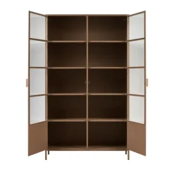 RONJA Vaisselier 2 portes en verre et métal H189cm
