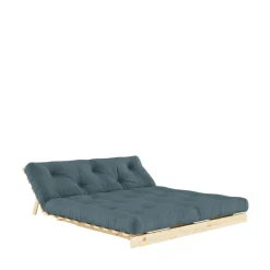 ROOTS Canapé convertible 160x200cm en bois naturel et tissu