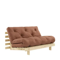 ROOTS Canapé convertible 140x200cm en bois naturel et tissu