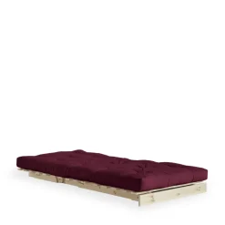ROOTS Fauteuil convertible 90x200cm en bois naturel et tissu