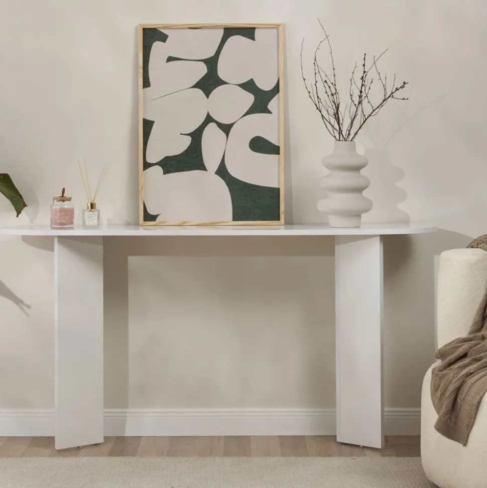 SAM Console ovale en bois L150cm