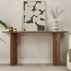 SAM Console ovale en bois L150cm