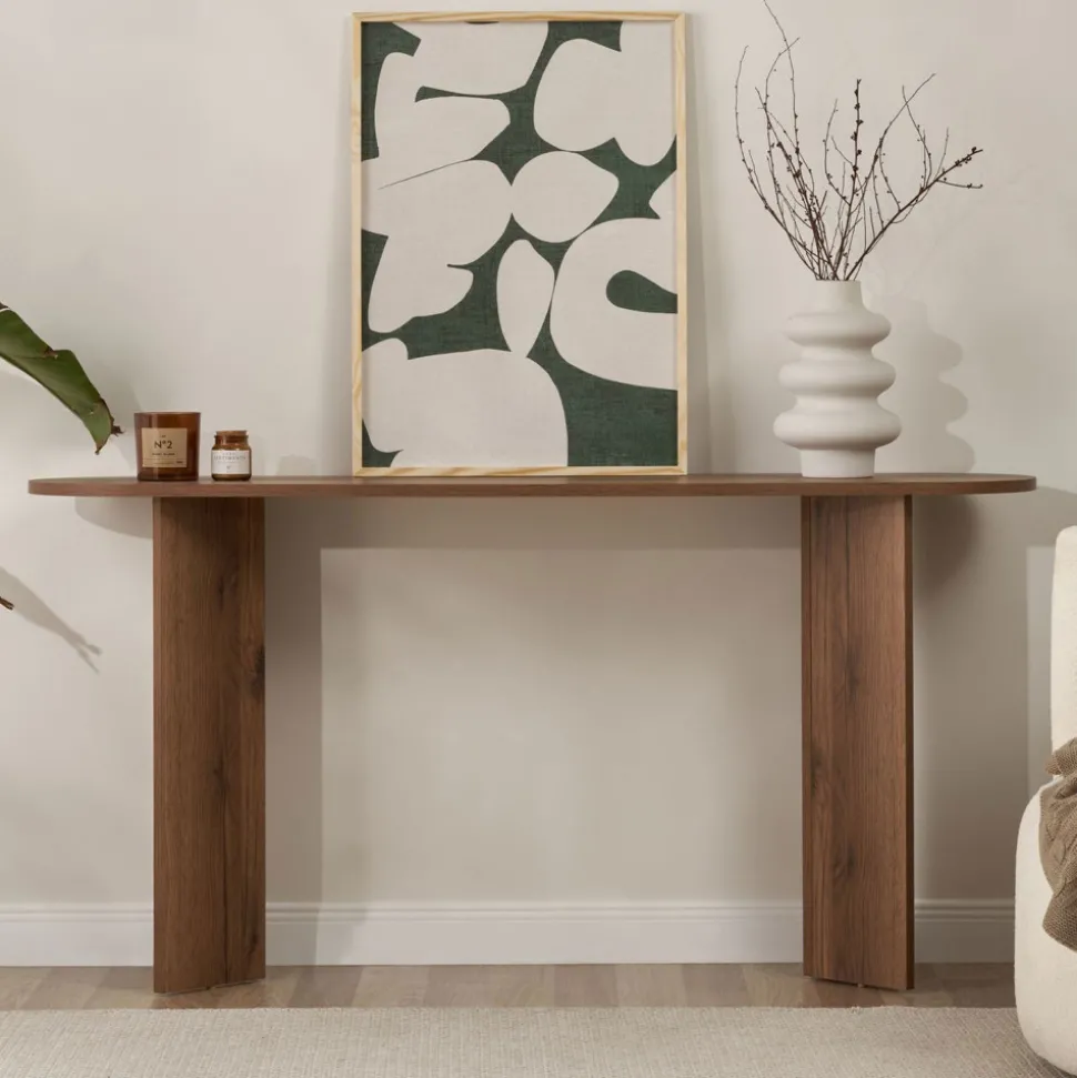 SAM Console ovale en bois L150cm