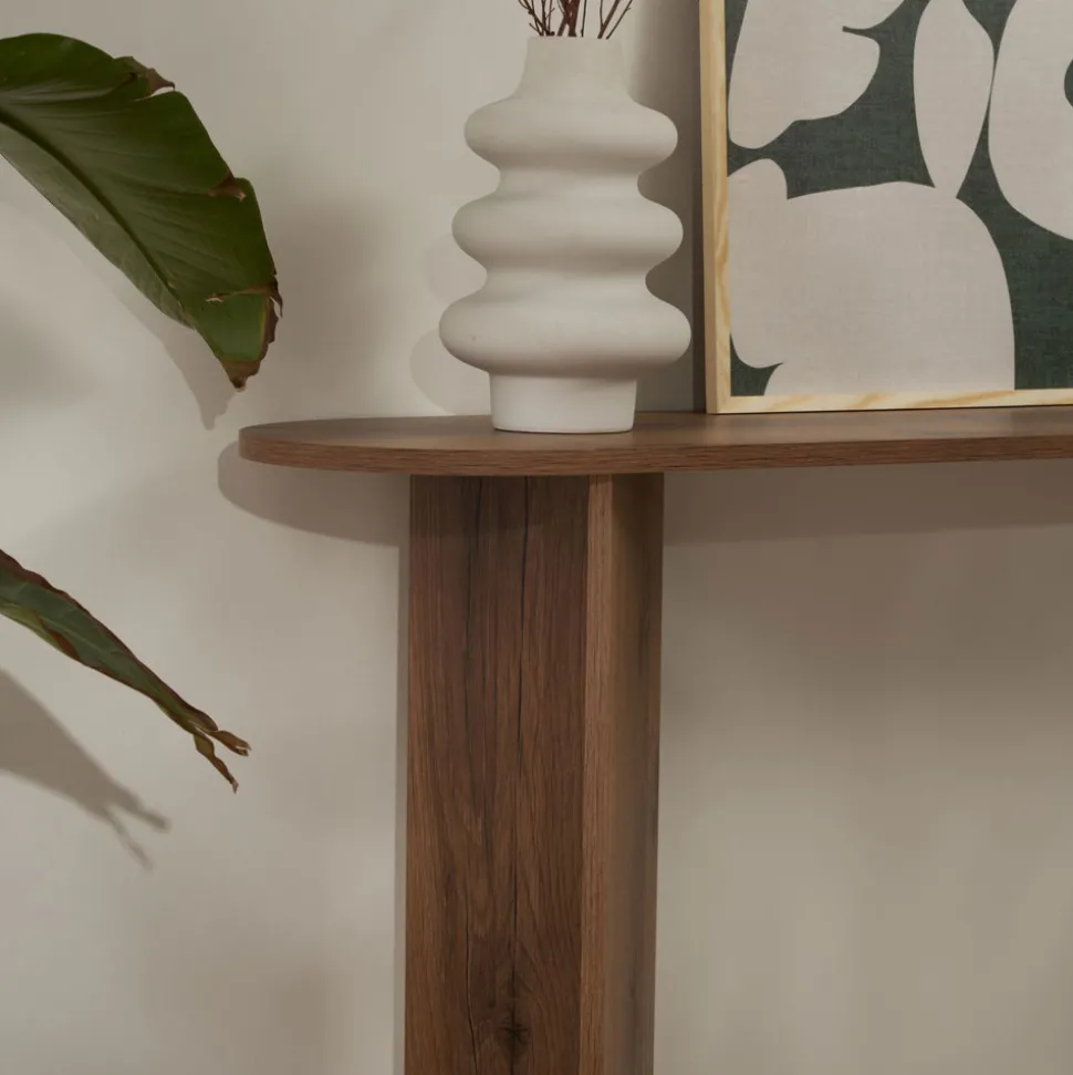 SAM Console ovale en bois L150cm