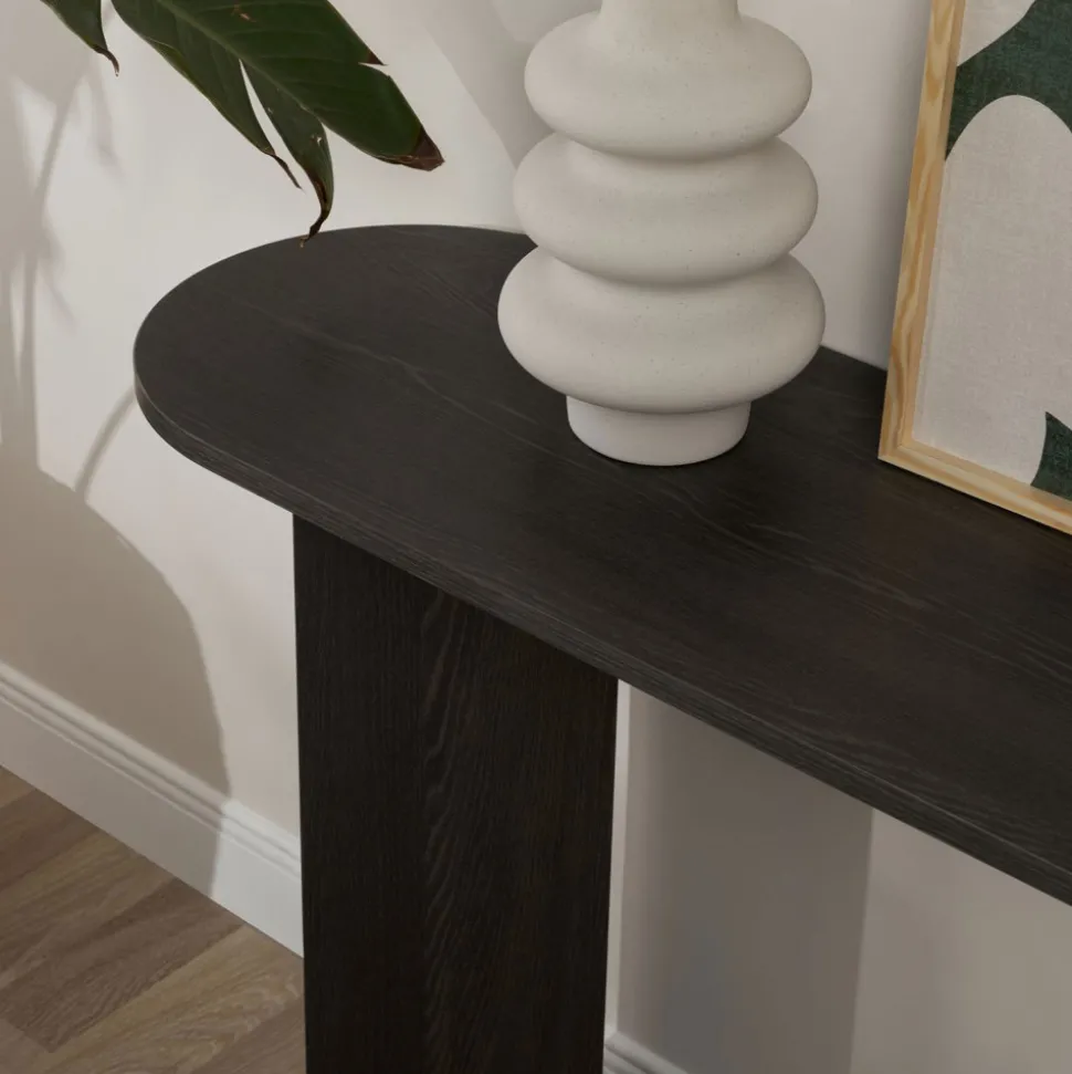 SAM Console ovale en bois L150cm