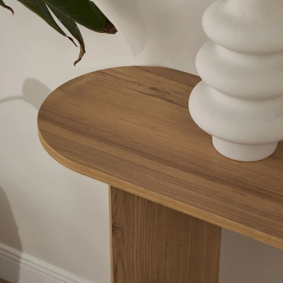 SAM Console ovale en bois L150cm