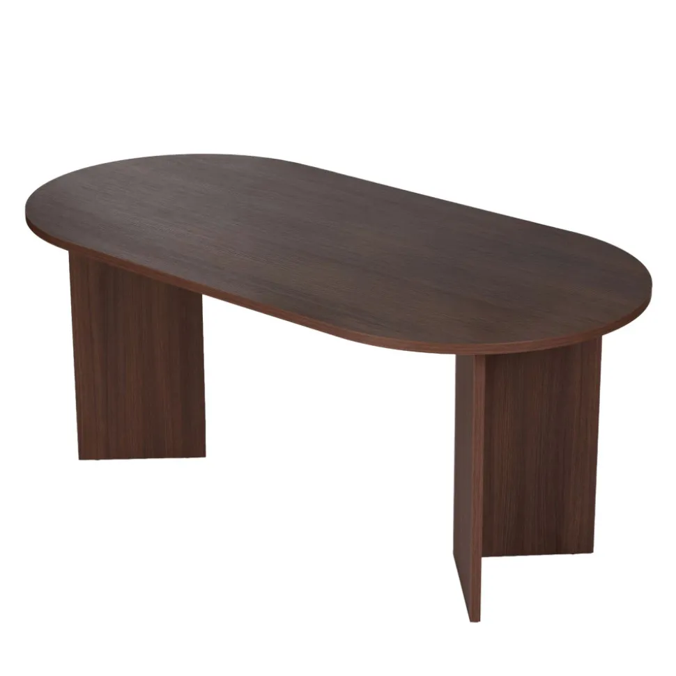 SAM Table à manger 8 personnes ovale en bois