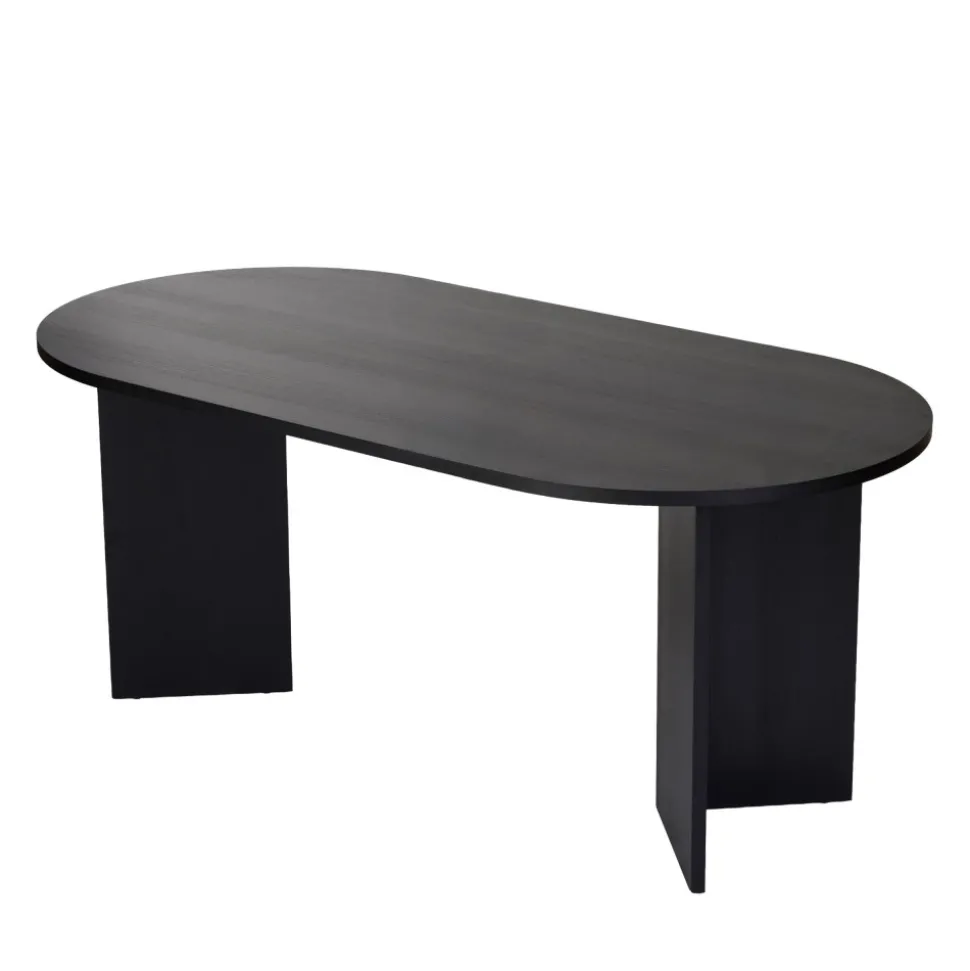 SAM Table à manger 8 personnes ovale en bois