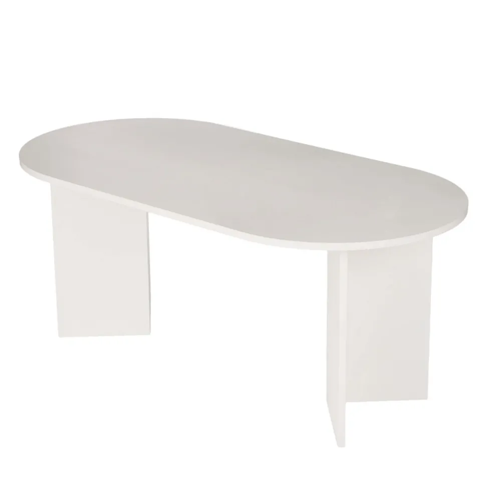 SAM Table à manger 8 personnes ovale en bois