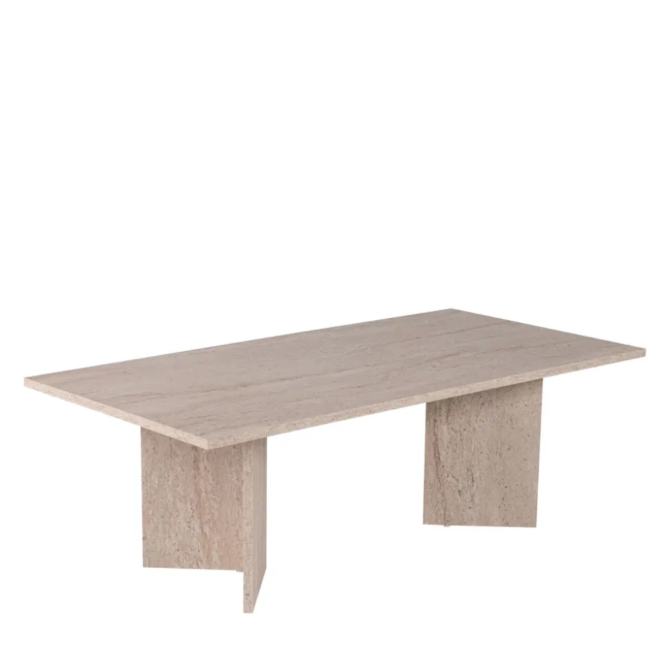 SAM Table basse effet travertin 119x60cm