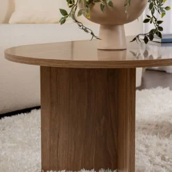 SAM Table basse ovale en bois 119x60cm