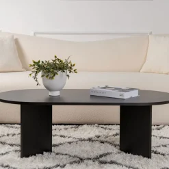 SAM Table basse ovale en bois 119x60cm