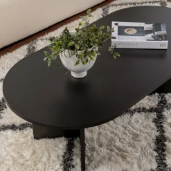 SAM Table basse ovale en bois 119x60cm