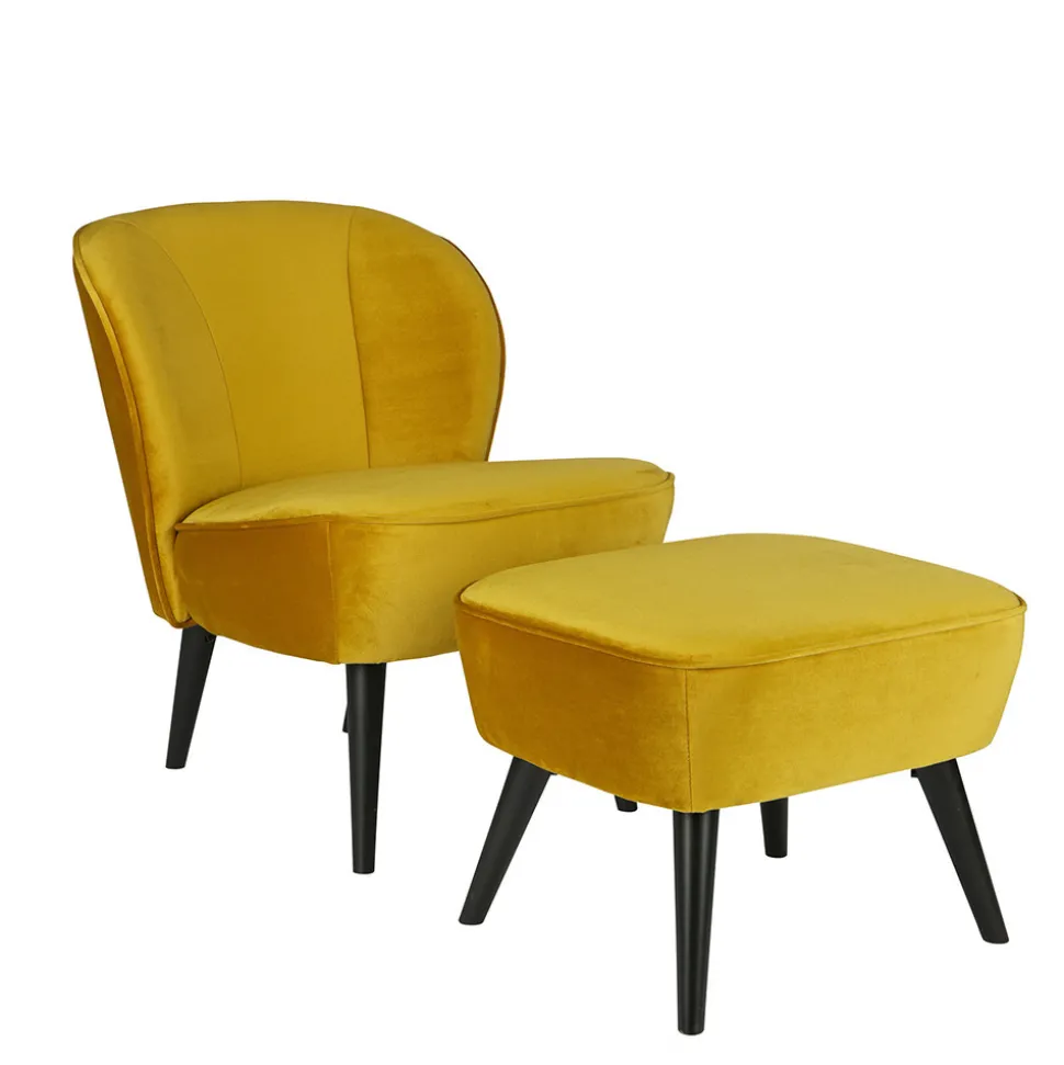 SARA Fauteuil cocktail en velours