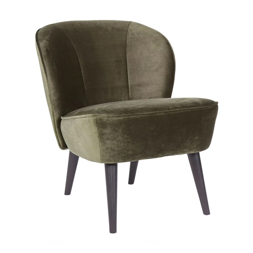SARA Fauteuil cocktail en velours