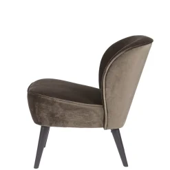 SARA Fauteuil cocktail en velours