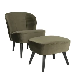 SARA Fauteuil cocktail en velours