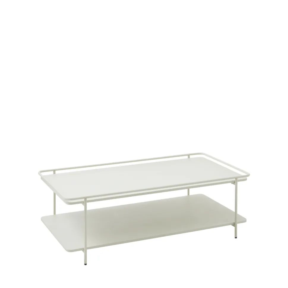 SARANDA Table basse 2 plateaux en métal