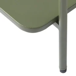 SARANDA Table basse carrée 2 plateaux en métal 75x75cm