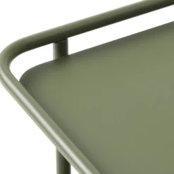 SARANDA Table d'appoint carrée 2 plateaux en métal 45x45cm
