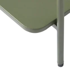 SARANDA Table d'appoint carrée 2 plateaux en métal 45x45cm