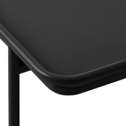 SARANDA Table d'appoint carrée 2 plateaux en métal 45x45cm