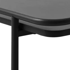 SARANDA Table d'appoint carrée 2 plateaux en métal 45x45cm
