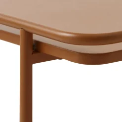 SARANDA Table d'appoint carrée 2 plateaux en métal 45x45cm