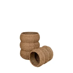 SARBAS Lot de 2 paniers en jonc de mer