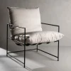 SEDALIA Fauteuil en tissu et métal