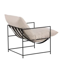 SEDALIA Fauteuil en tissu et métal