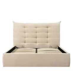 SERENITA Lit coffre en tissu 140x190cm