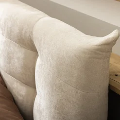 SERENITA Lit coffre en tissu 140x190cm