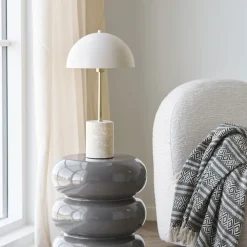 SHEFFIELD Lampe à poser en marbre et métal